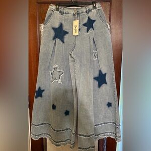 Blue Velvet Star Flare Jeans NWT